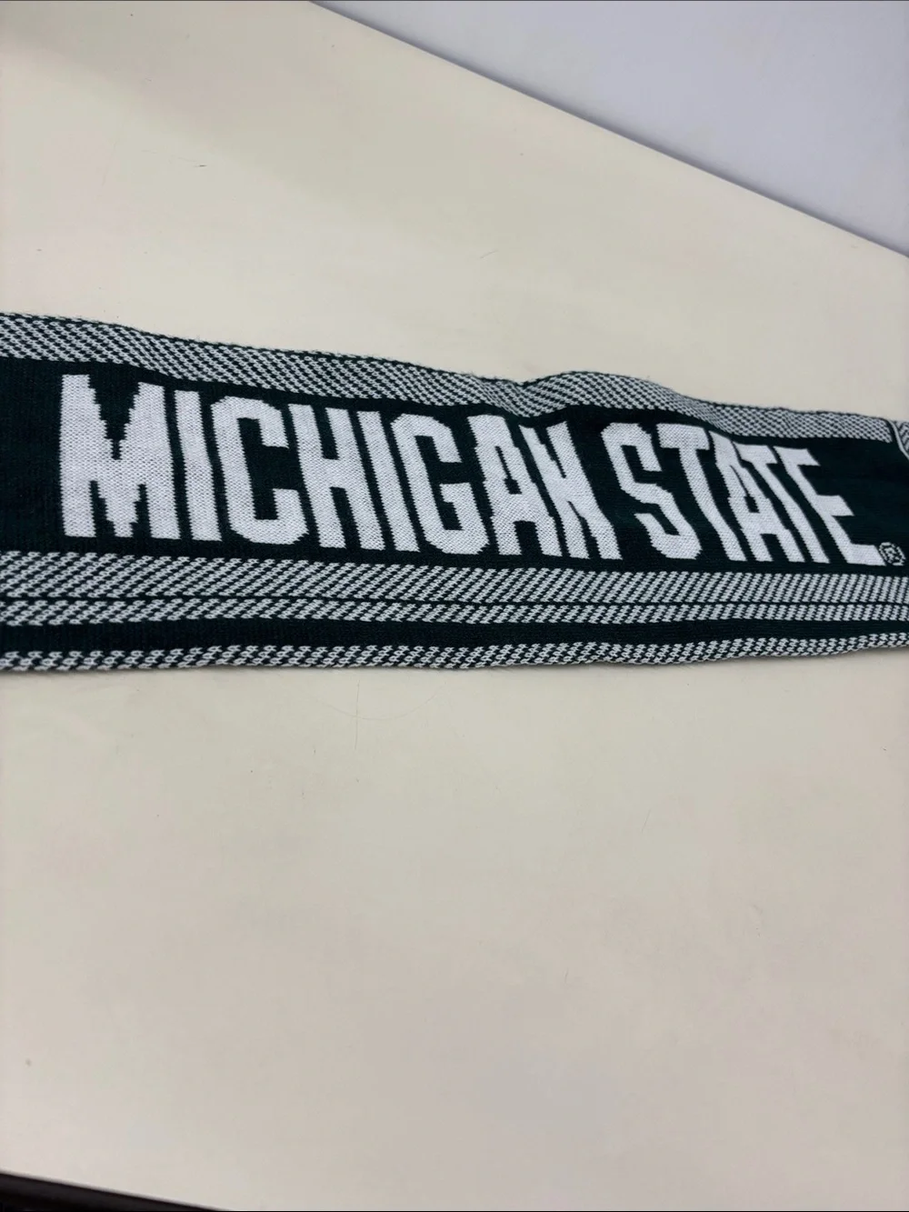 Forever Collectibles Michigan State Green & White Knit Scarf
